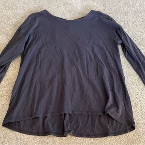 lululemon athletica Black Relaxed Long Sleeve Tunic with Asymmetrical Hem
